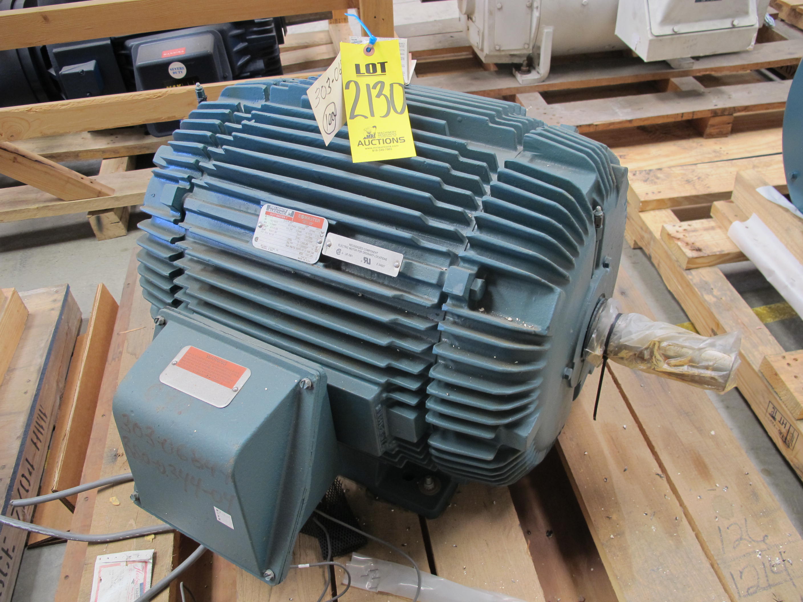 MOTOR, ELECTRIC TYPE, 100 HORSEPOWER, 460 ELEC RATING, 1800 RPM, 405TZ FRAME, TEAO ENCLOSURE, CONTINUOUS DUTY, 1.15 SERVICE FACTOR, 2.375"DIA. 7"LONG SHAFT. THE MOTOR SHAFT IS DESIGNED TO RECEIVE EXISTING FAN WHEELS, PART # 405TZ (W-44) LOADING & HANDLING FEE $15-